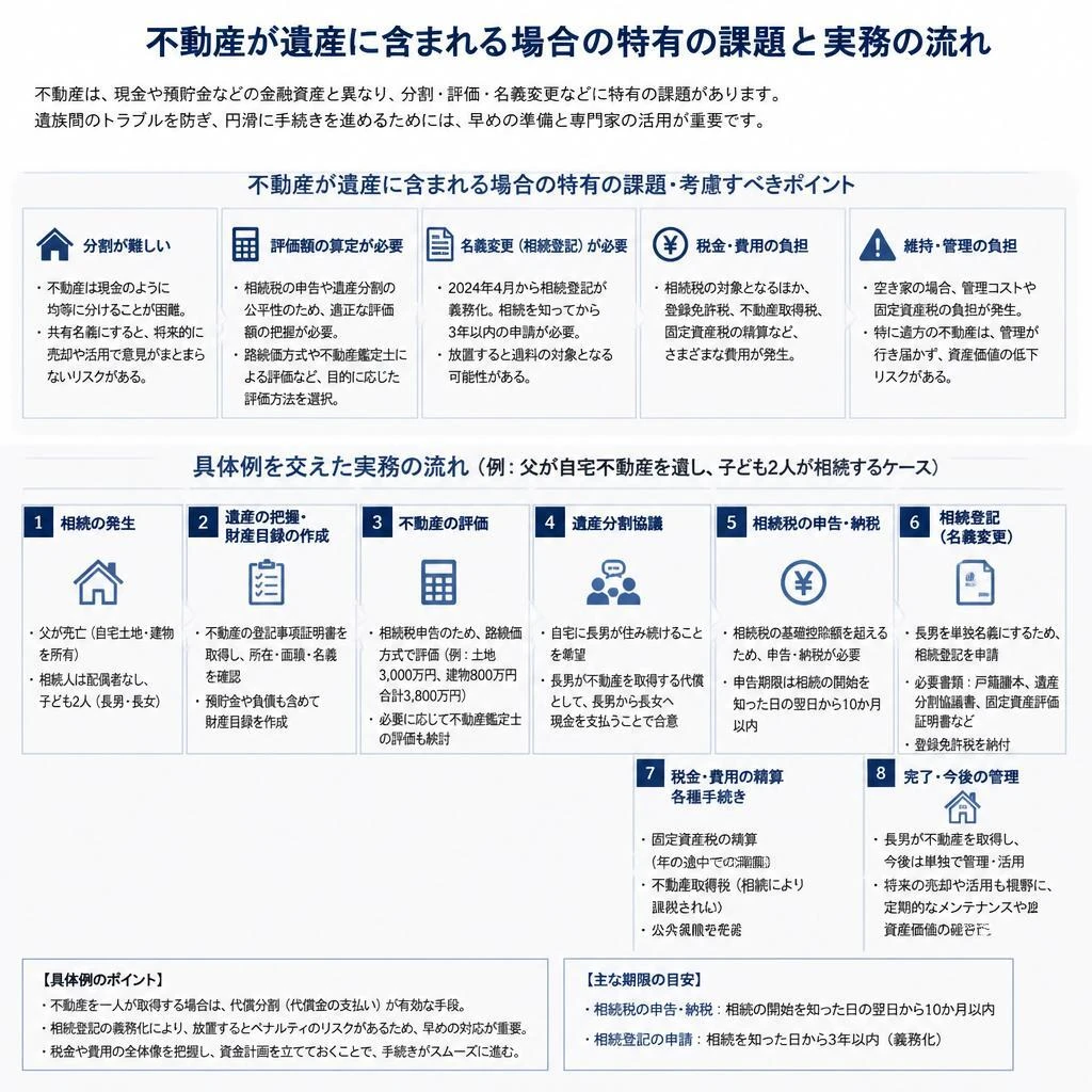 不動産を含む遺産分割の特徴