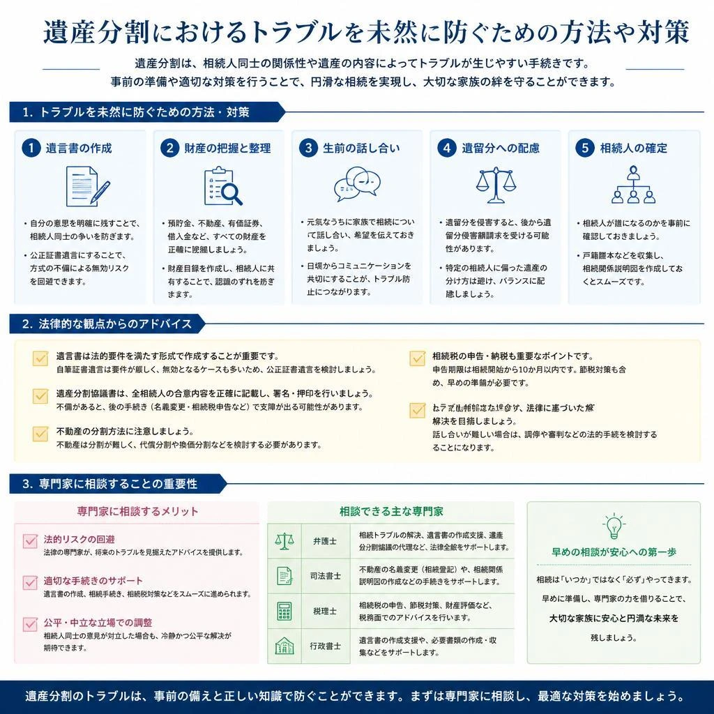 遺産分割のトラブルを避ける方法