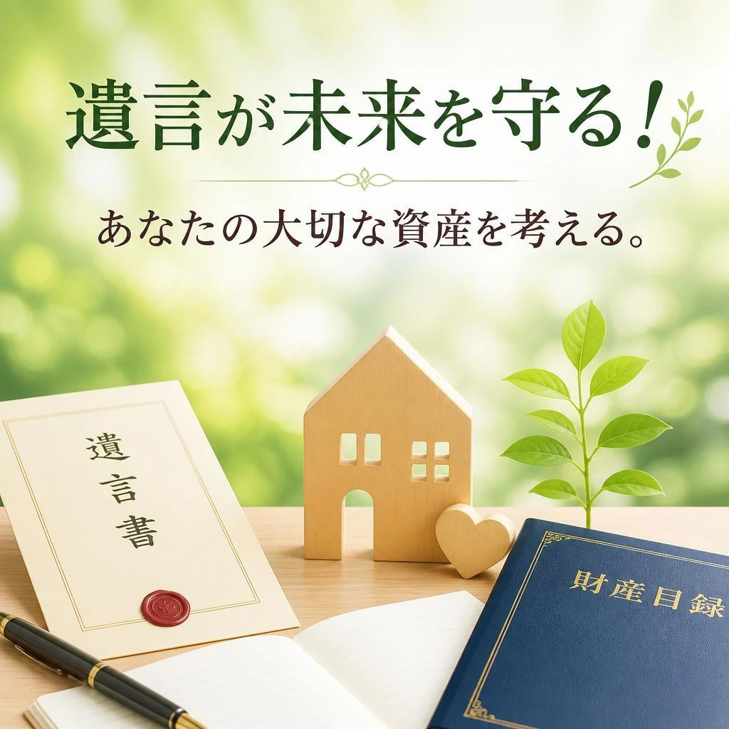 遺言が未来を守る！あなたの大切な資産を考える。
