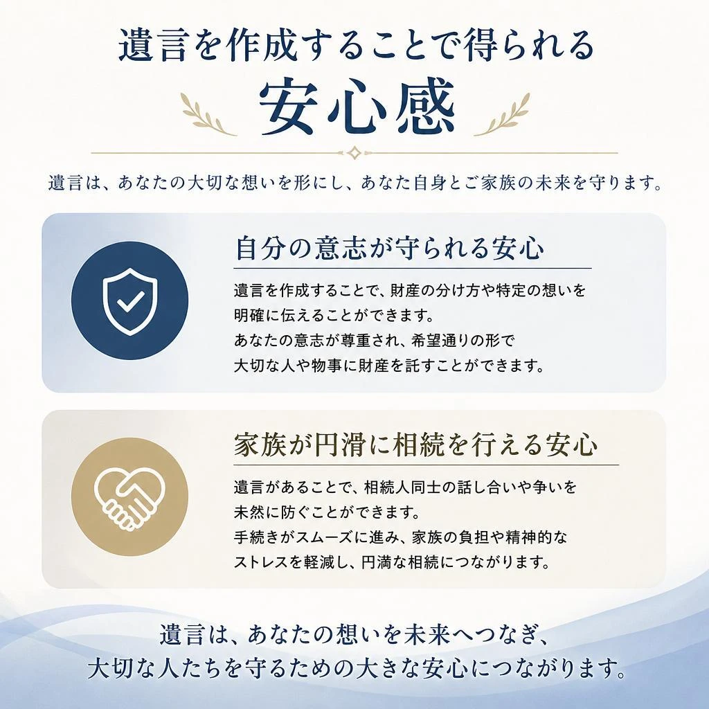遺言がもたらす安心感