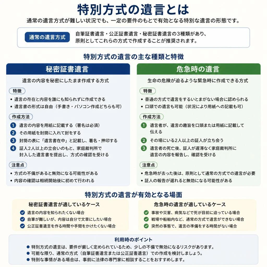 特別方式の遺言とは？
