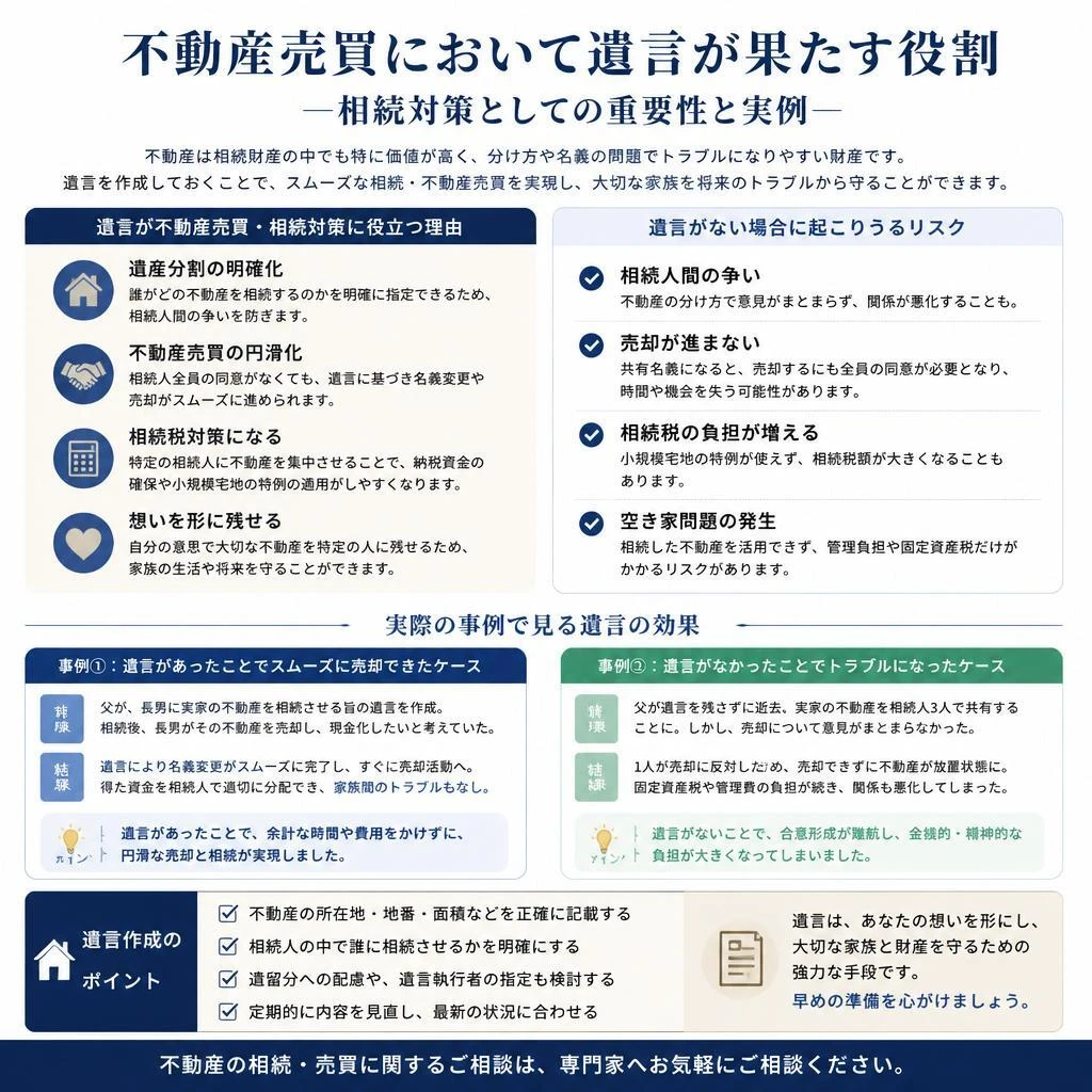 不動産売買における遺言の活用