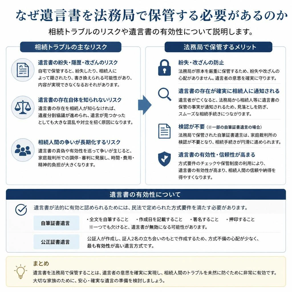 遺言書の保管が必要な理由