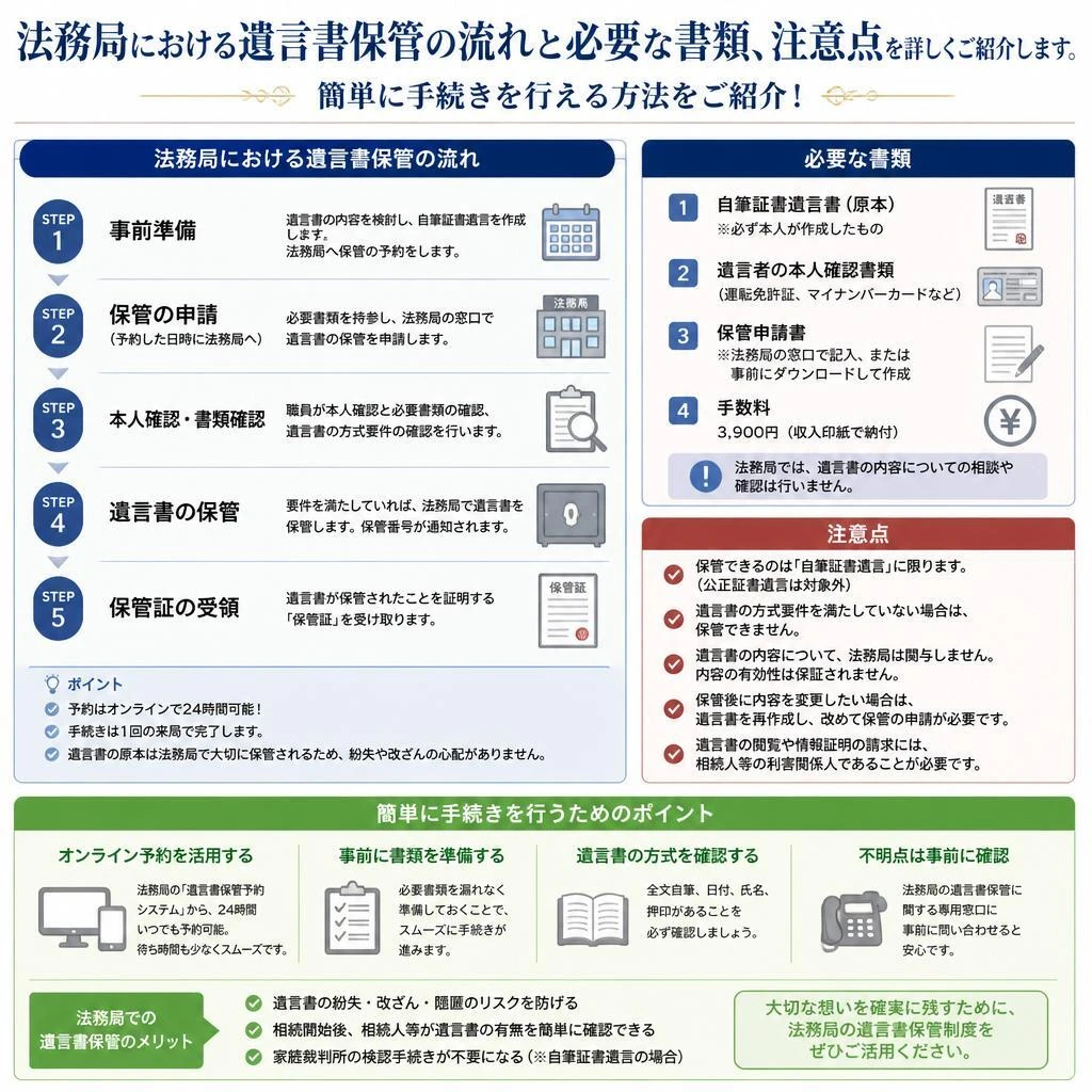 遺言書保管の手続き