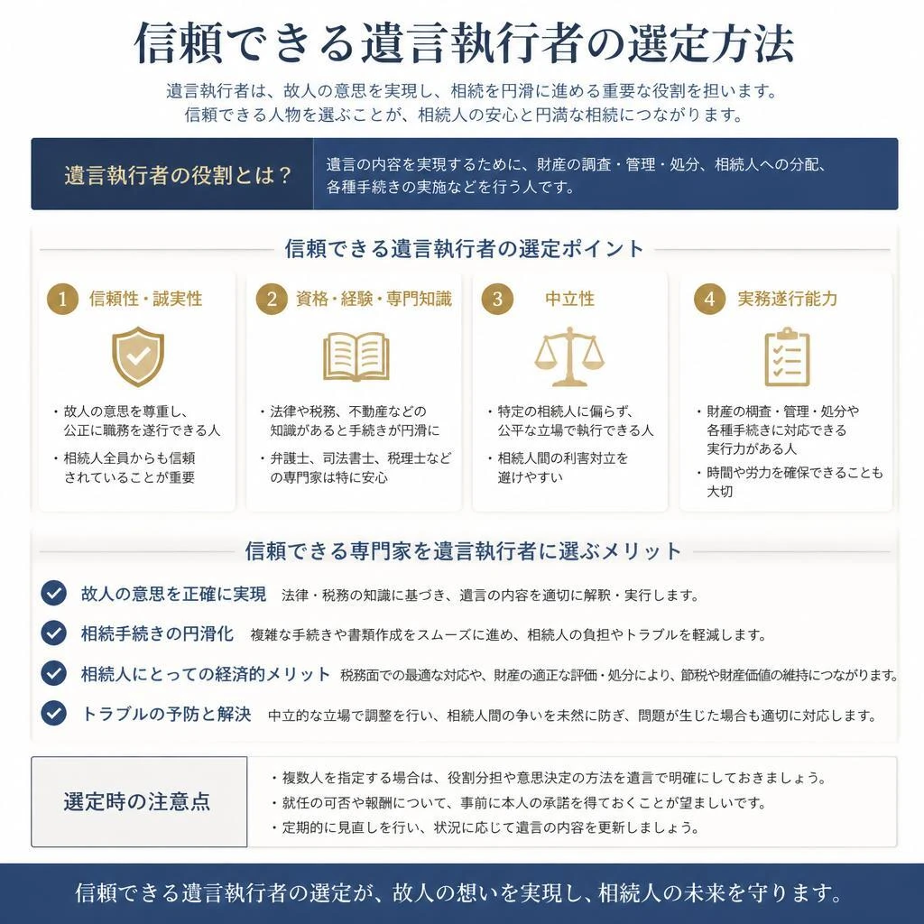 遺言執行者の選び方