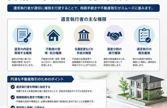遺言執行者の権限を理解し、円滑な不動産取引を実現しよう！