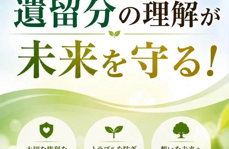 遺留分の理解が未来を守る！