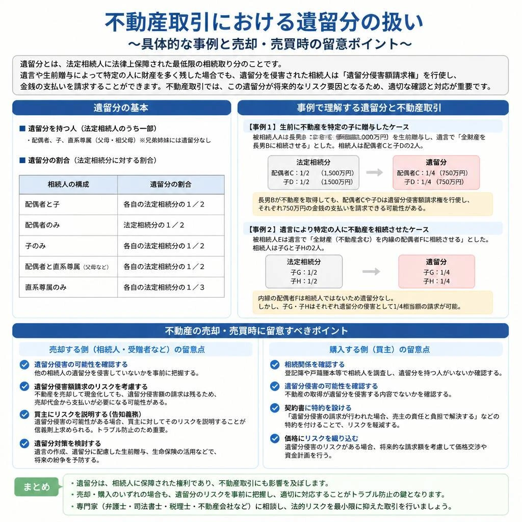 不動産売買における遺留分の適用