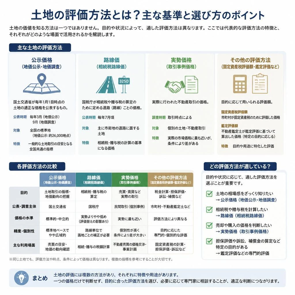 土地の評価方法とは？