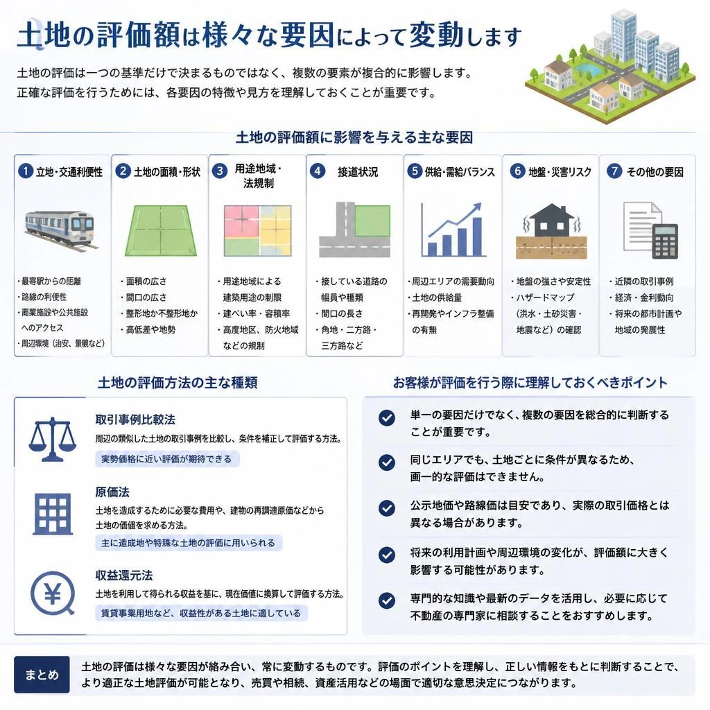 評価額に影響を与える要因