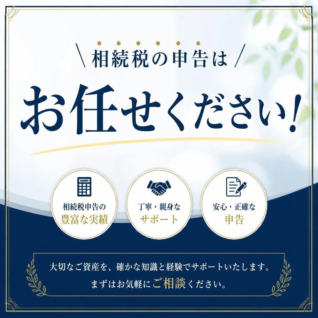 相続税の申告はお任せください！