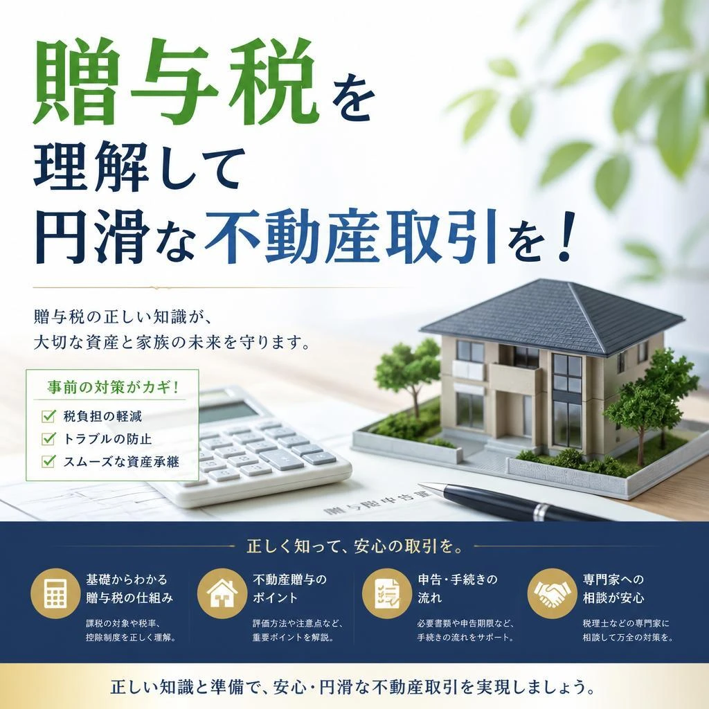 贈与税を理解して円滑な不動産取引を！