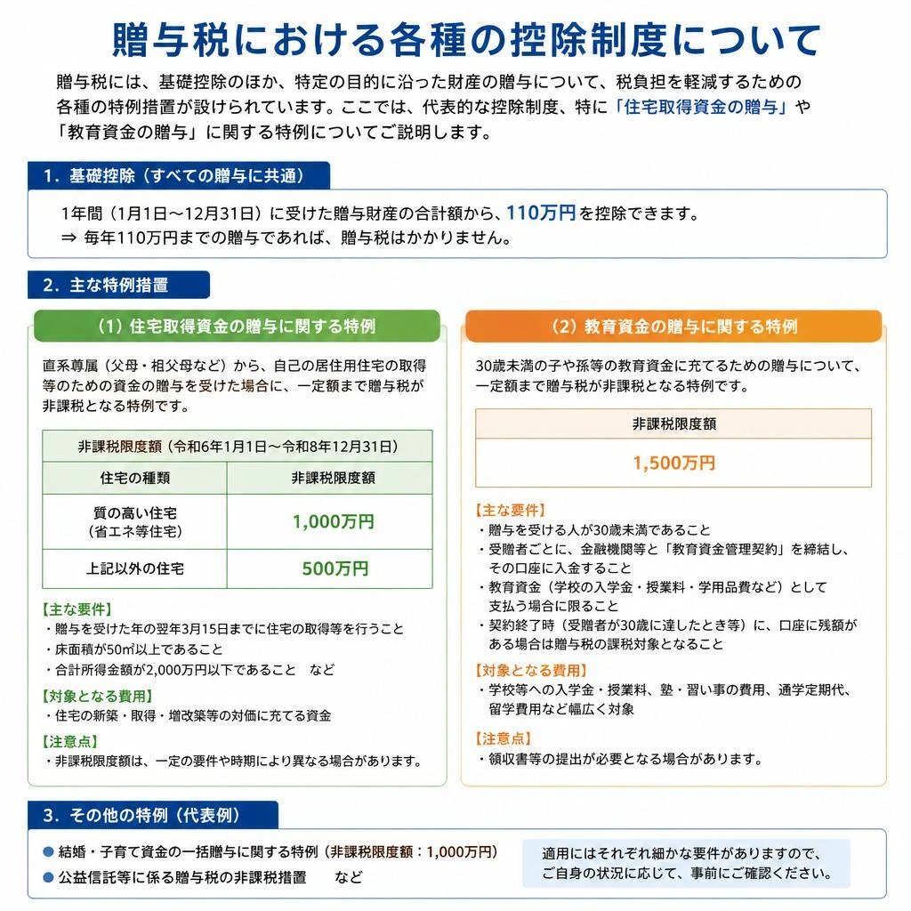 贈与税の控除制度