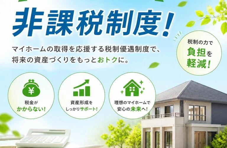 住宅取得の夢をサポートする非課税制度！