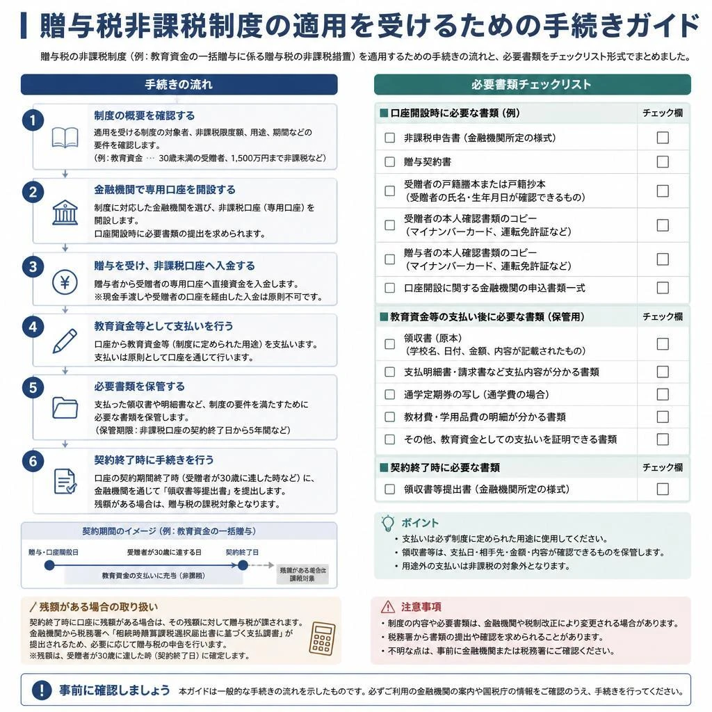 制度利用の流れと必要書類