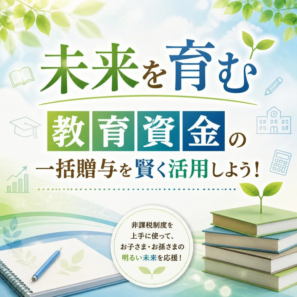 「未来を育む」教育資金の一括贈与を賢く活用しよう！