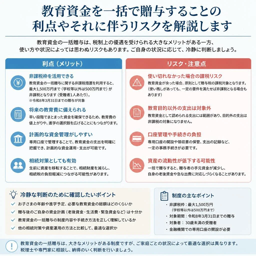 一括贈与のメリットとデメリット