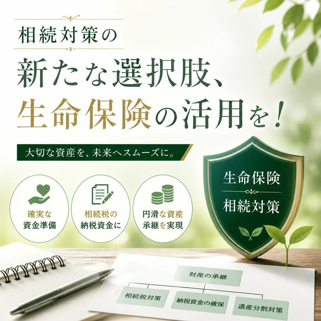 相続対策の新たな選択肢、生命保険の活用を！