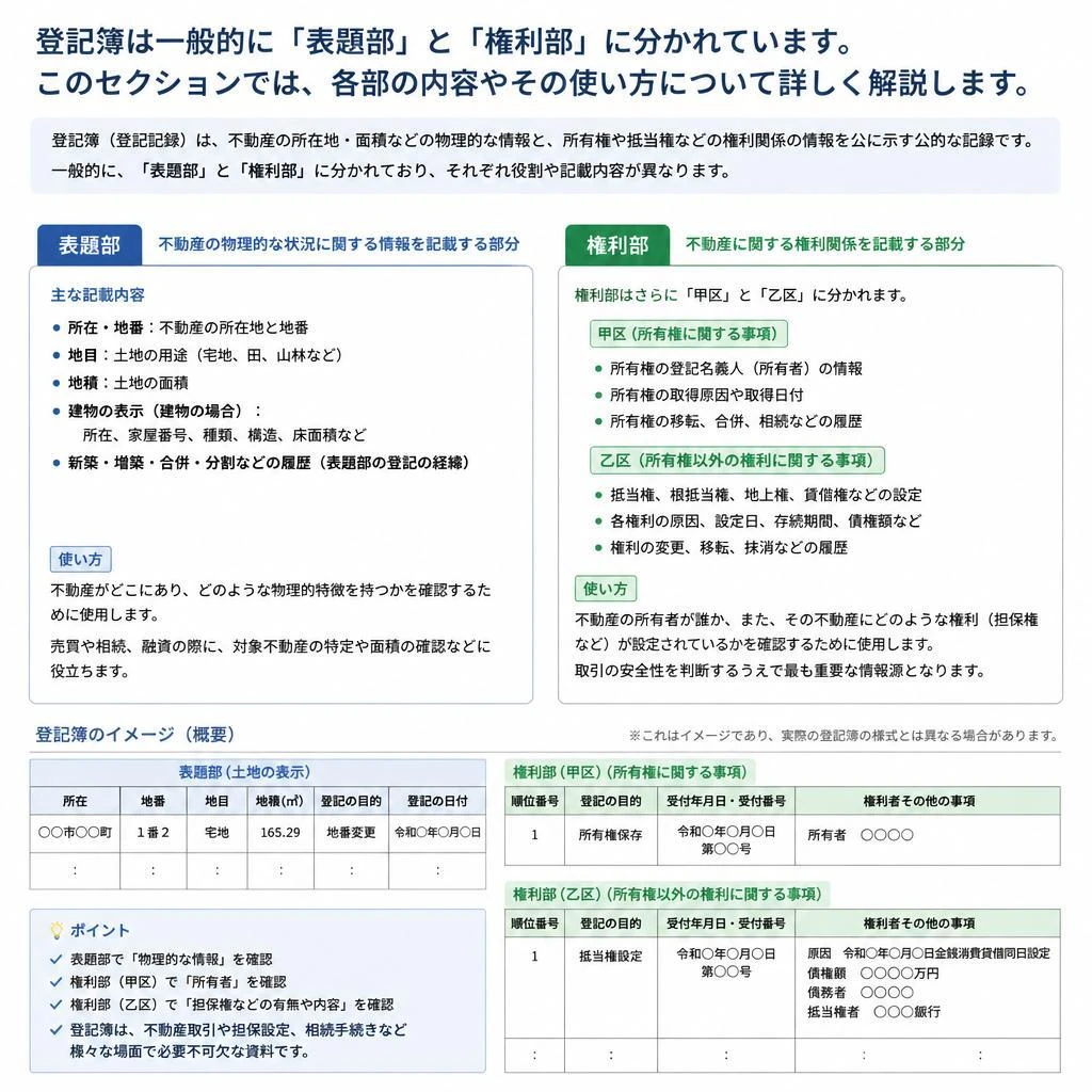 登記簿の構造と内容