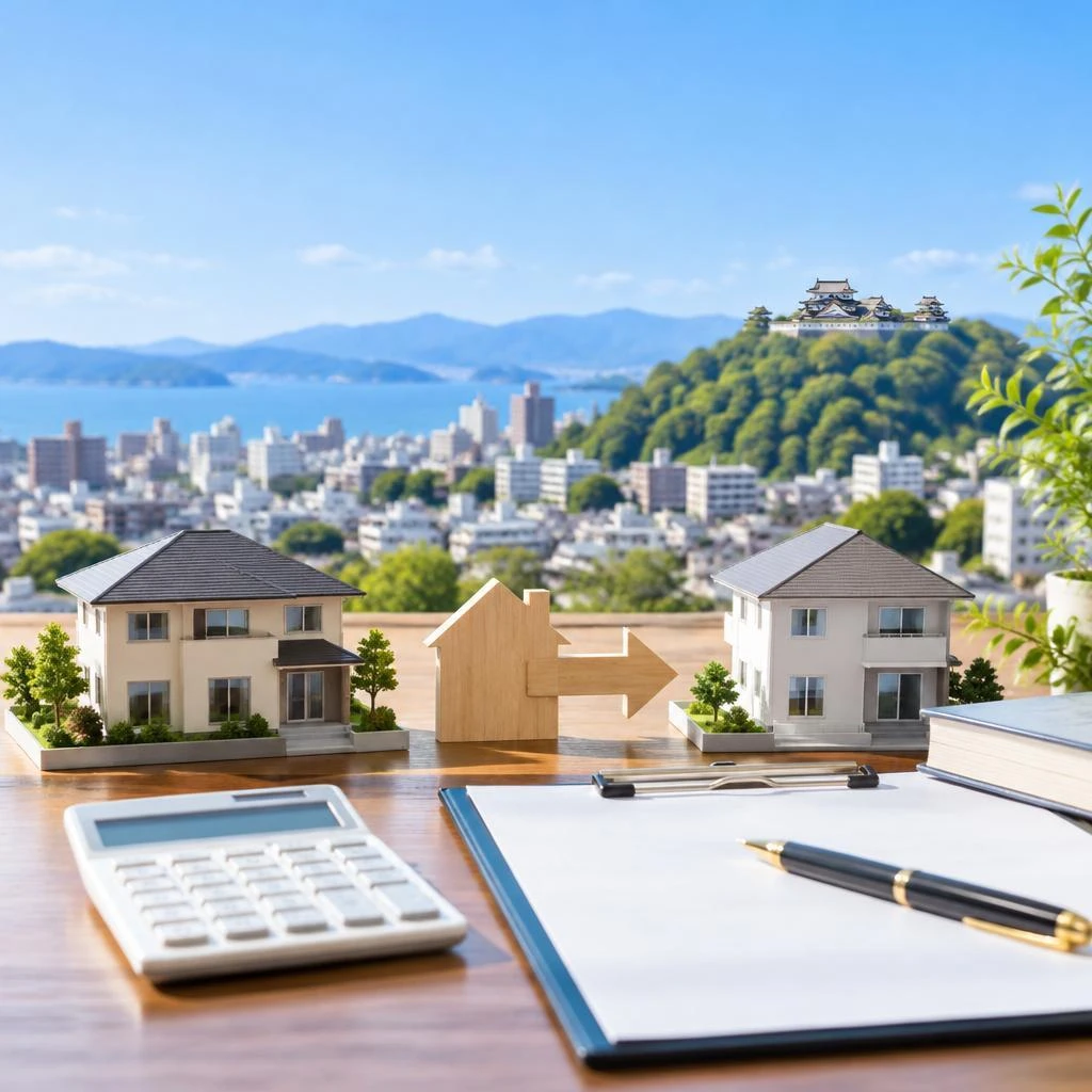 住み替えの税金、不安のままにしない。売却と購入を見据えた「特定の居住用財産の買換特例」を、松山市の不動産売買に精通したスタッフが丁寧にご案内します。